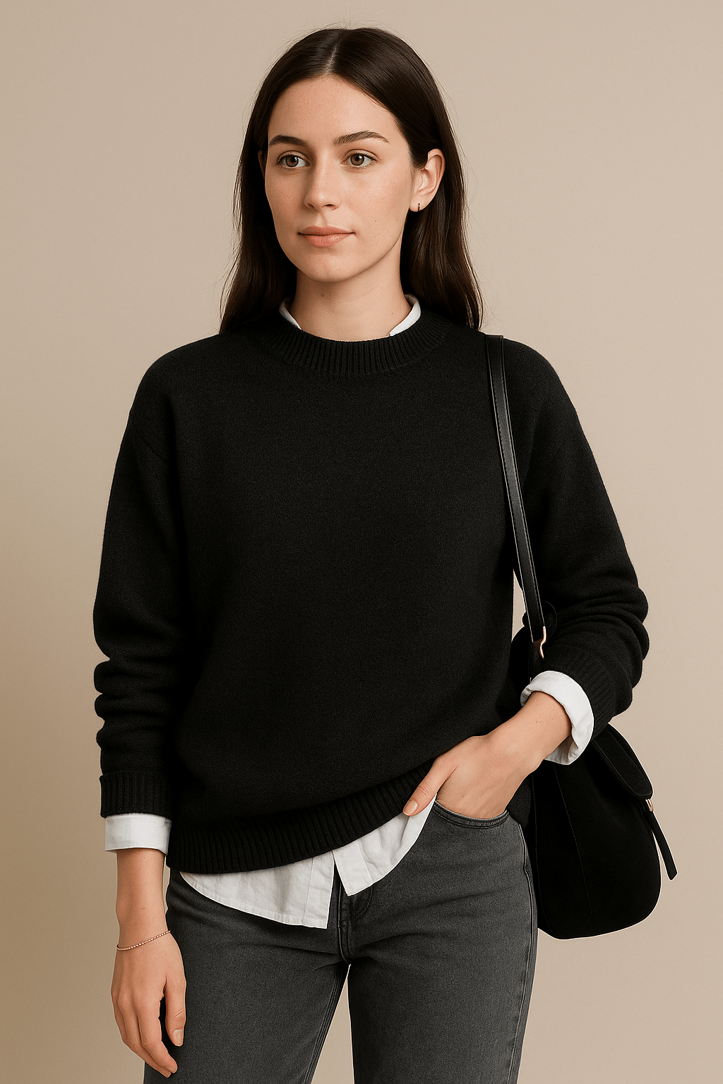Ashford | Marlene – Soft Wool Blend Oversized Knitted Sweater - Ashford London Clothing