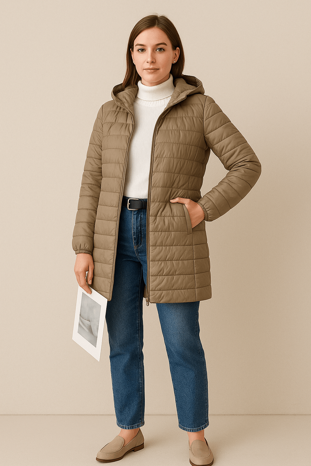 Ashford | Nia – Women’s Quilted Mid - Length Puffer Coat with Plush Lining and Hood - Ashford London Clothing