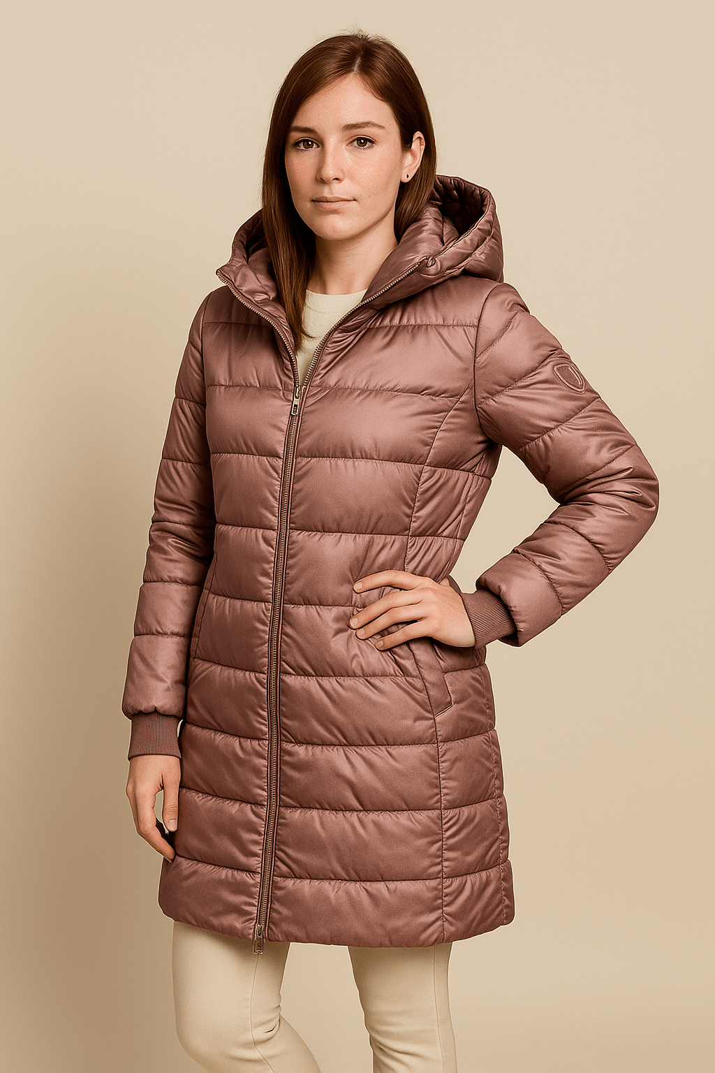 Ashford | Quinn – Women’s Mid - Length Quilted Water - Resistant Coat with Hood - Ashford London Clothing